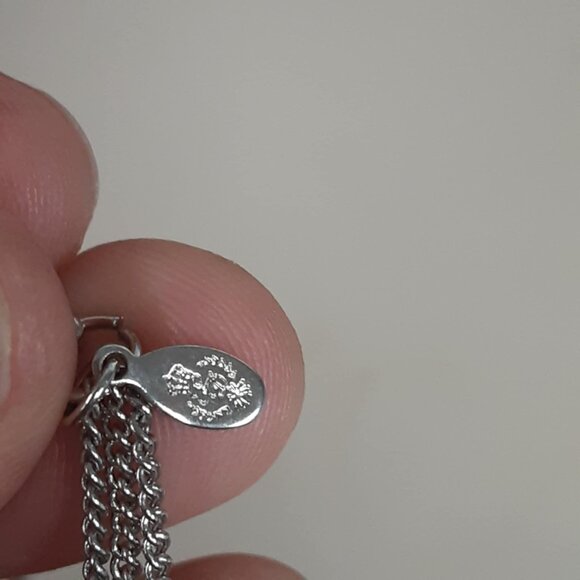 Premier Designs Silver Tone Rhinestone Triple Chain 3-Circle Necklace - Picture 7 of 8